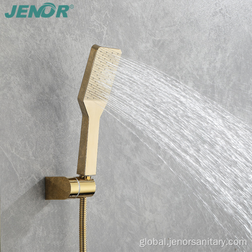 Brushed Gold Shower Set Brass Massage Shower Faucet Set Supplier